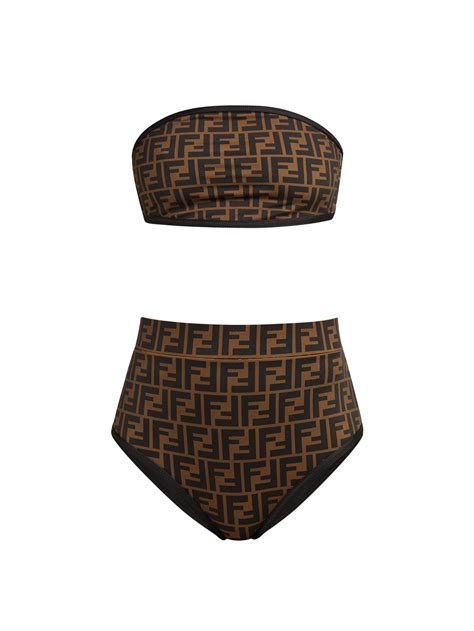 fendi style swimsuit|Fendi high waisted bikini.